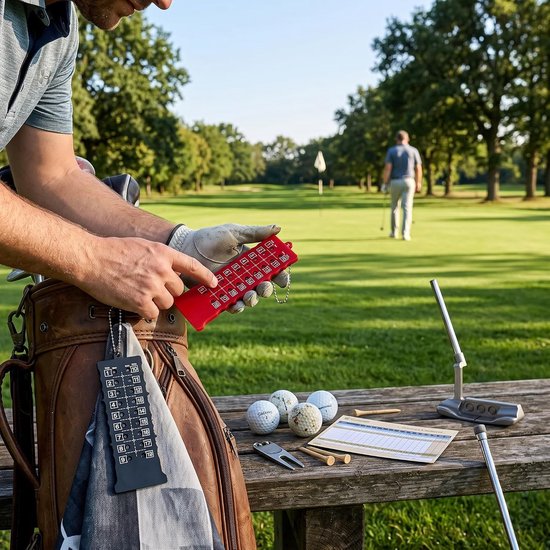Accurate Golf Score Counter voor 18 Holes - 2 Stuks, Ideaal voor Training en Competitie, Handig Scoringsysteem in Zwart en Rood — afbeelding 3