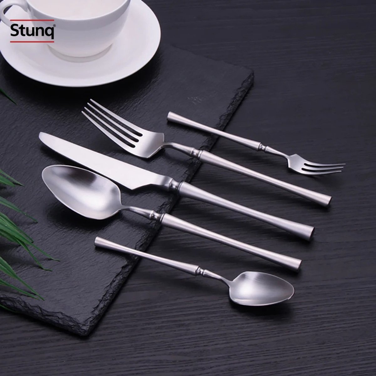 Stunq® 10-delige RVS bestekset - glanzend gepolijst, zilverkleurig