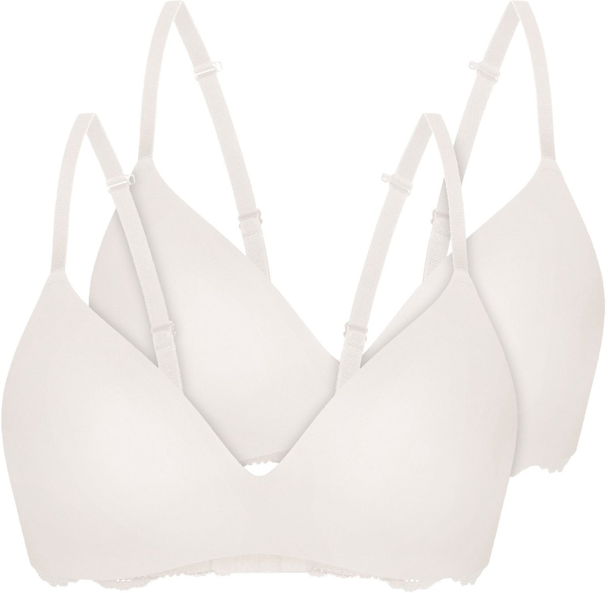 Sassa 2-pack Zachte bh Inzetstuk Classic Lace parel