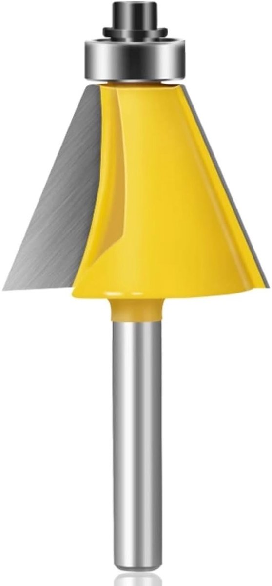 Bevel freesmolen met lager, 8mm schacht houtbewerking, hittebestendige afschuiner voor timmerwerkprojecten (22.5°) - precisie, duurzaamheid, veelzijdigheid