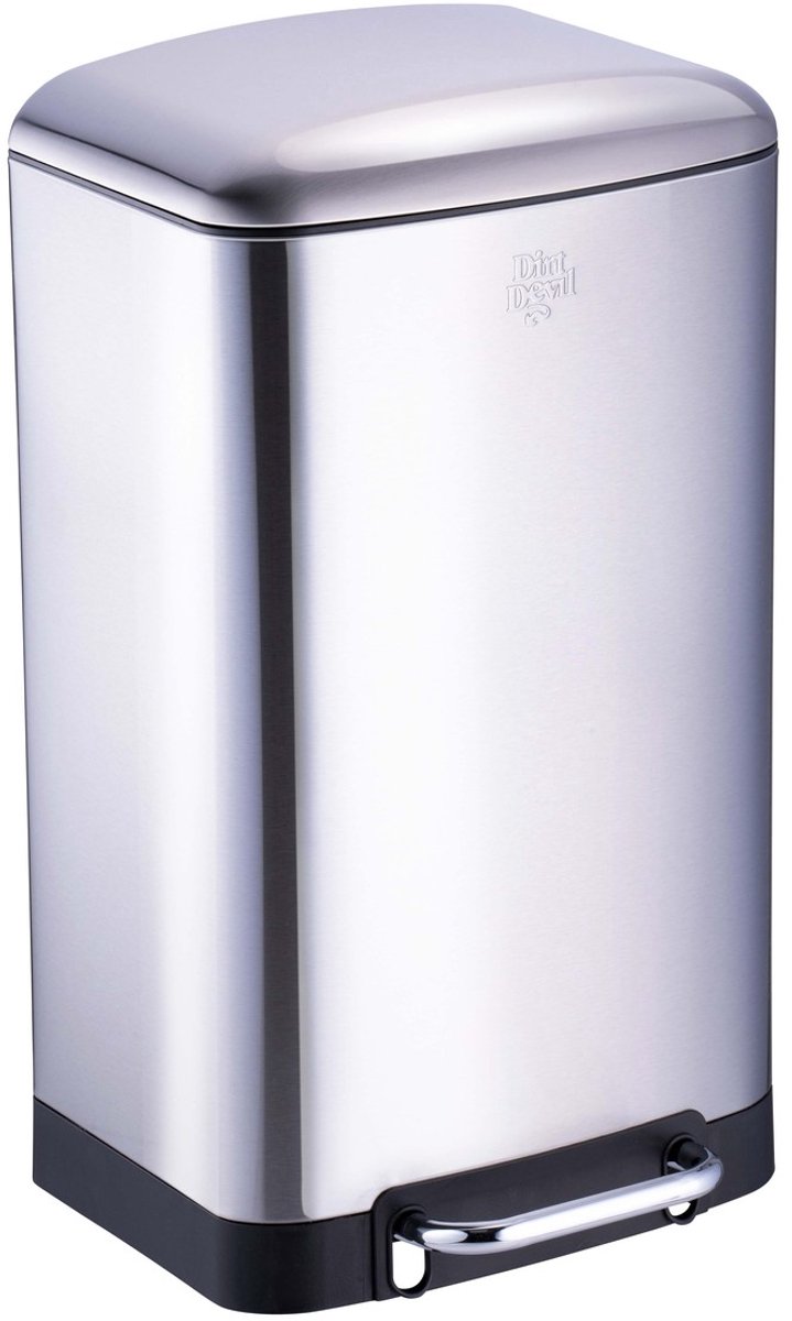 Dirt Devil Pedaalemmer 30 Liter - Prullenbak - RVS - Zilver
