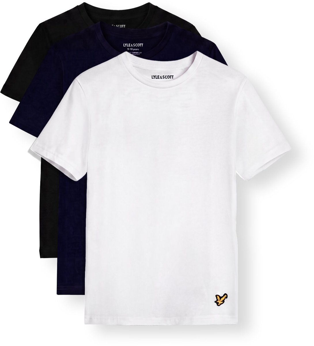 Lyle & Scott Loungewear 3 Pack T-shirts Ondergoed & Nachtkleding Jongens - Donkerblauw - Maat 164/170