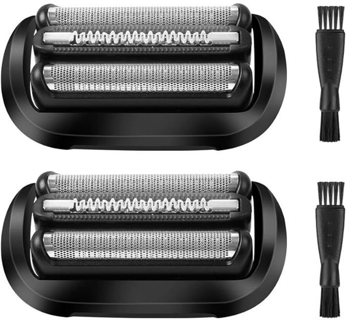 Scheerfolie 53B - Set van 2, geschikt voor Braun S5, S6, 5762, 6020s, vervangende kop, zwart