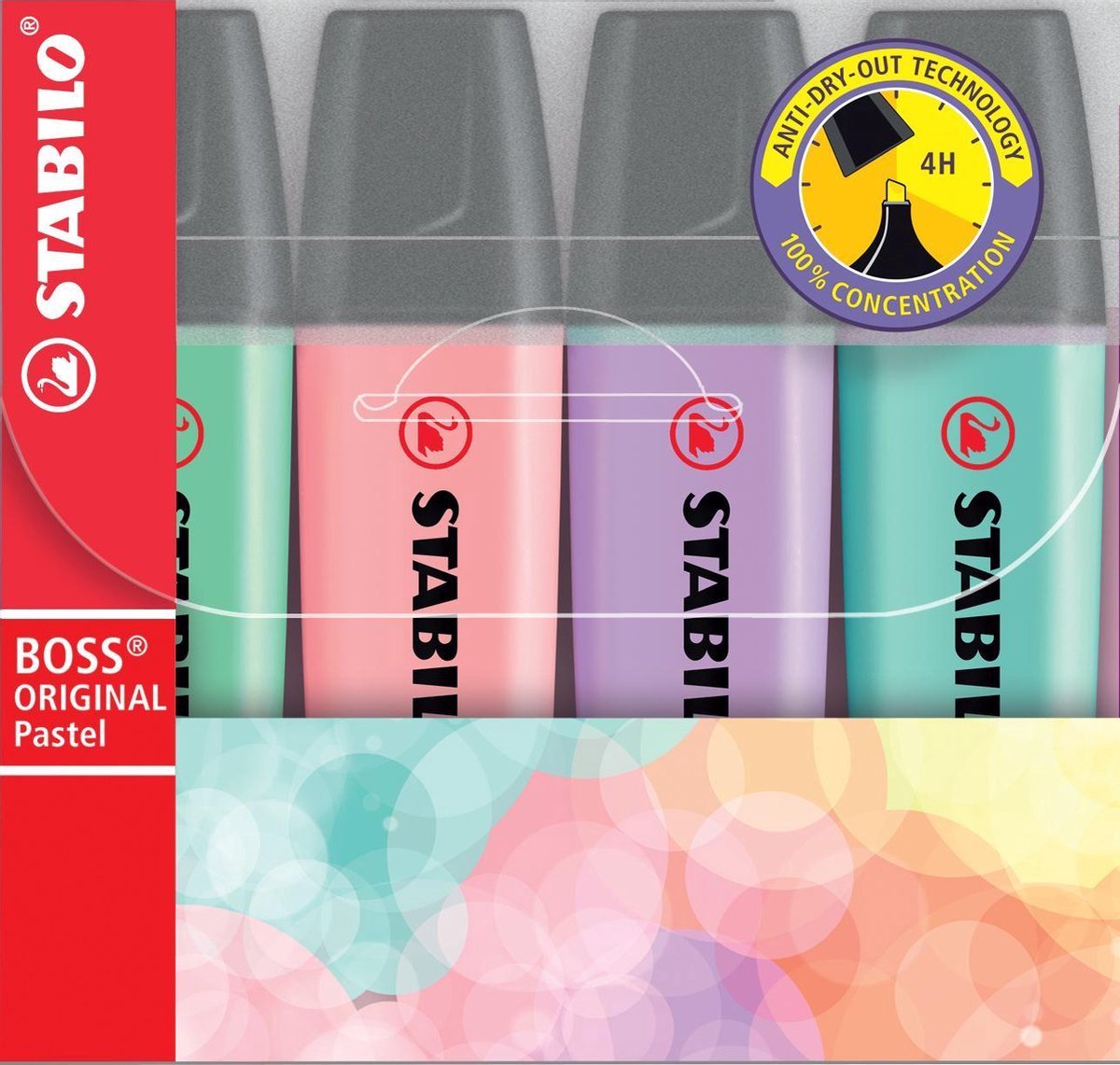 Stabilo BOSS - Markeerstift - pastel - 4 stuks