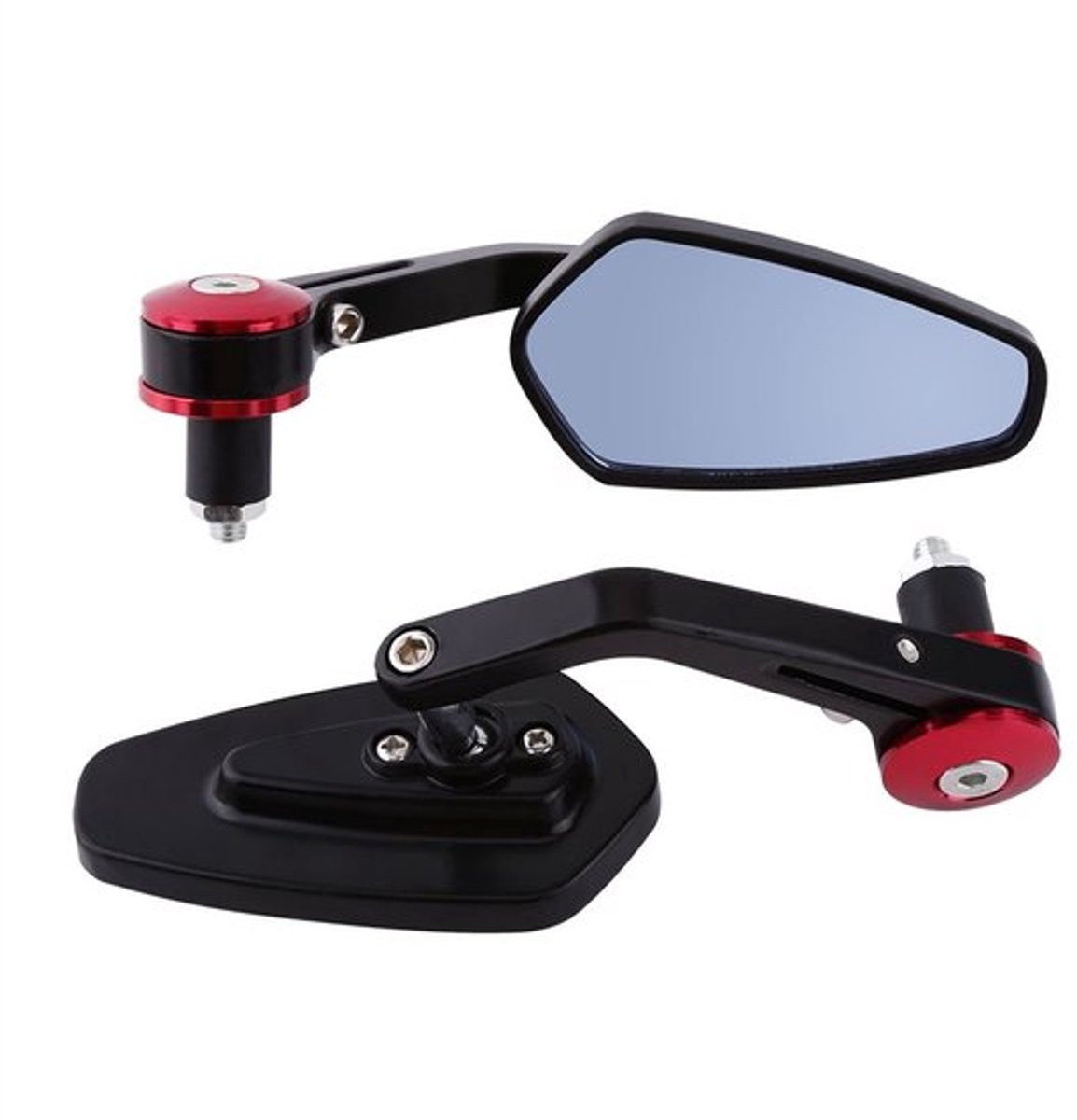 Dailygoody - Universele Aluminium Motorfiets Handvat Bar Eindspiegels - Verstelbare