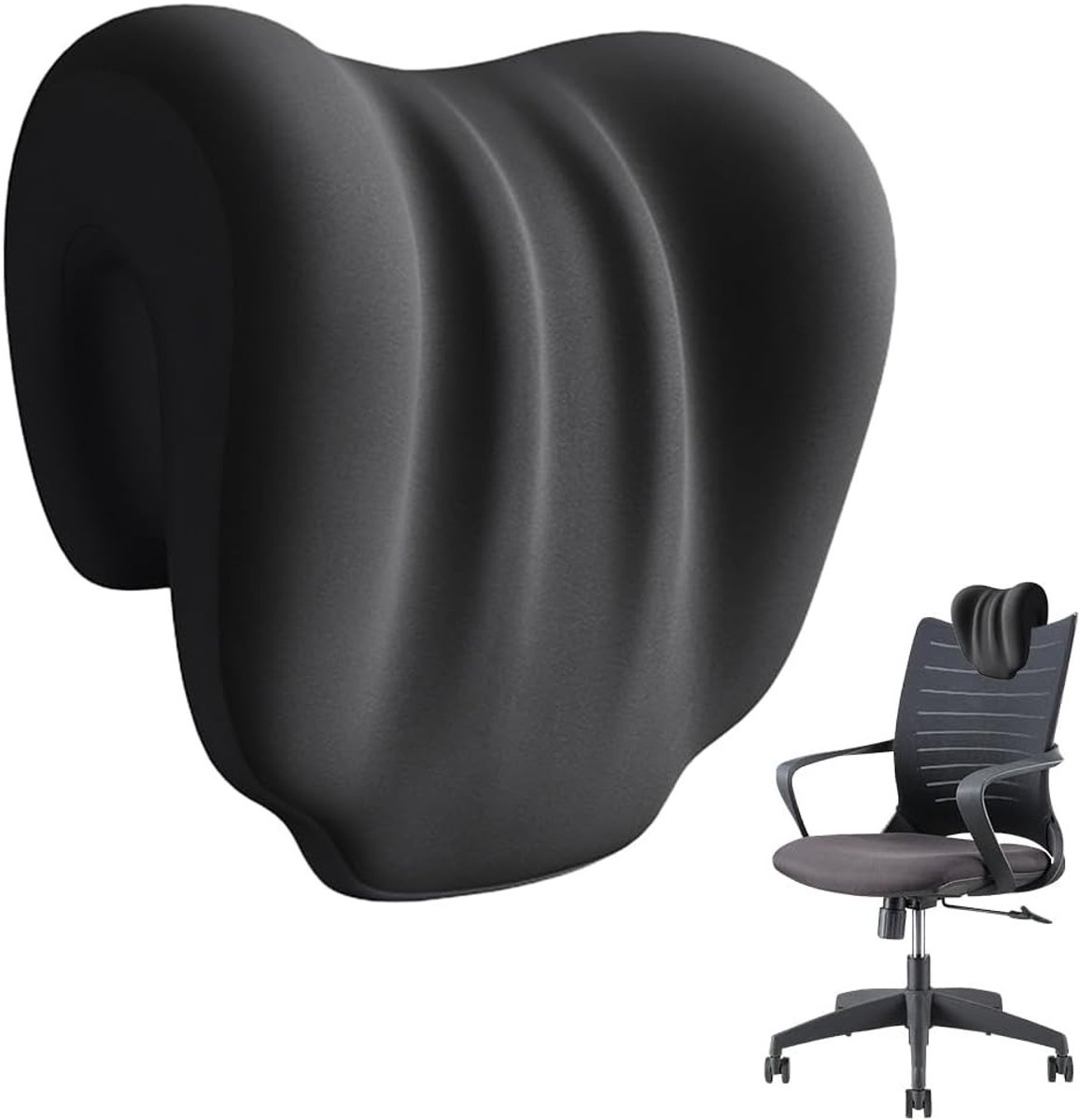 Ergonomisch Hoofdkussen voor Bureaustoel met Geheugenfoam, Neksteun voor Comfort en Ondersteuning, Ideaal voor Thuis en Kantoor