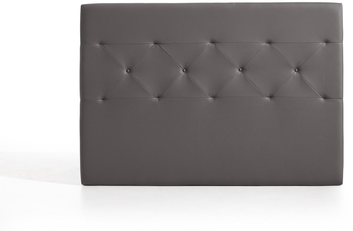 Zafiro hoofdbord voor 150 bed van grijze kunstleer 154x115x8. Matris