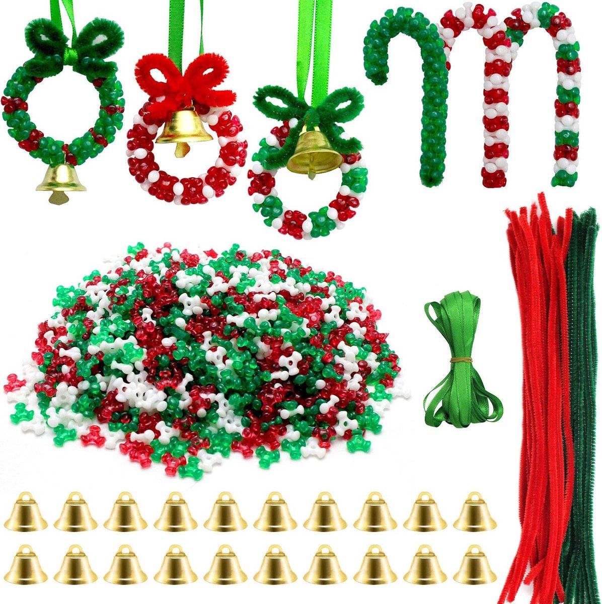 Grote Kerst Knutselset: 1570 Kralen voor Kerstboomversiering & DIY Cadeaus