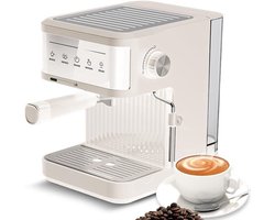 Espressomachine Semi-Automatisch Wit - 20 Bar Druk - 4.3 kg Gewicht - Koffiezetapparaat - Latte Macchiato Cappuccino