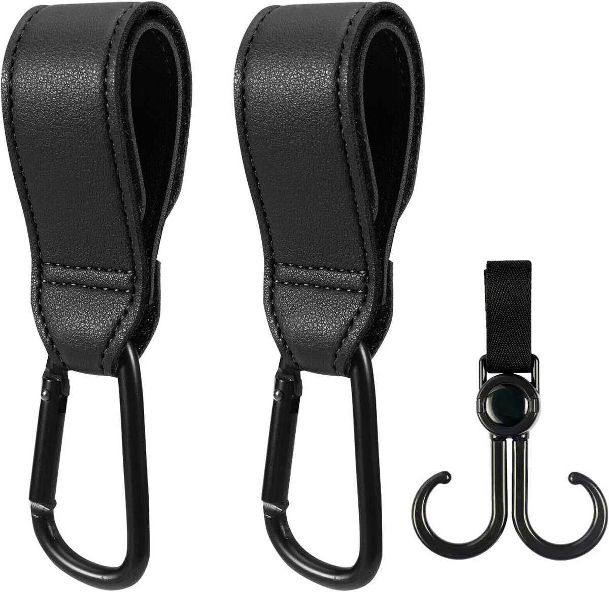 Set van 3 Buggy Clips voor Kinderwagens, Handige Clips voor Tassen en Accessoires, Ideaal voor Wandelen en Reizen