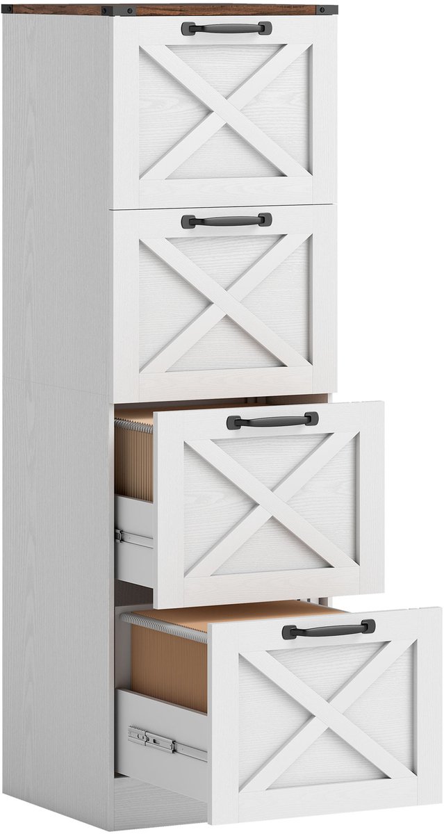 HOMCOM archiefkast - Spaanplaat - 40x40x131cm - Wit