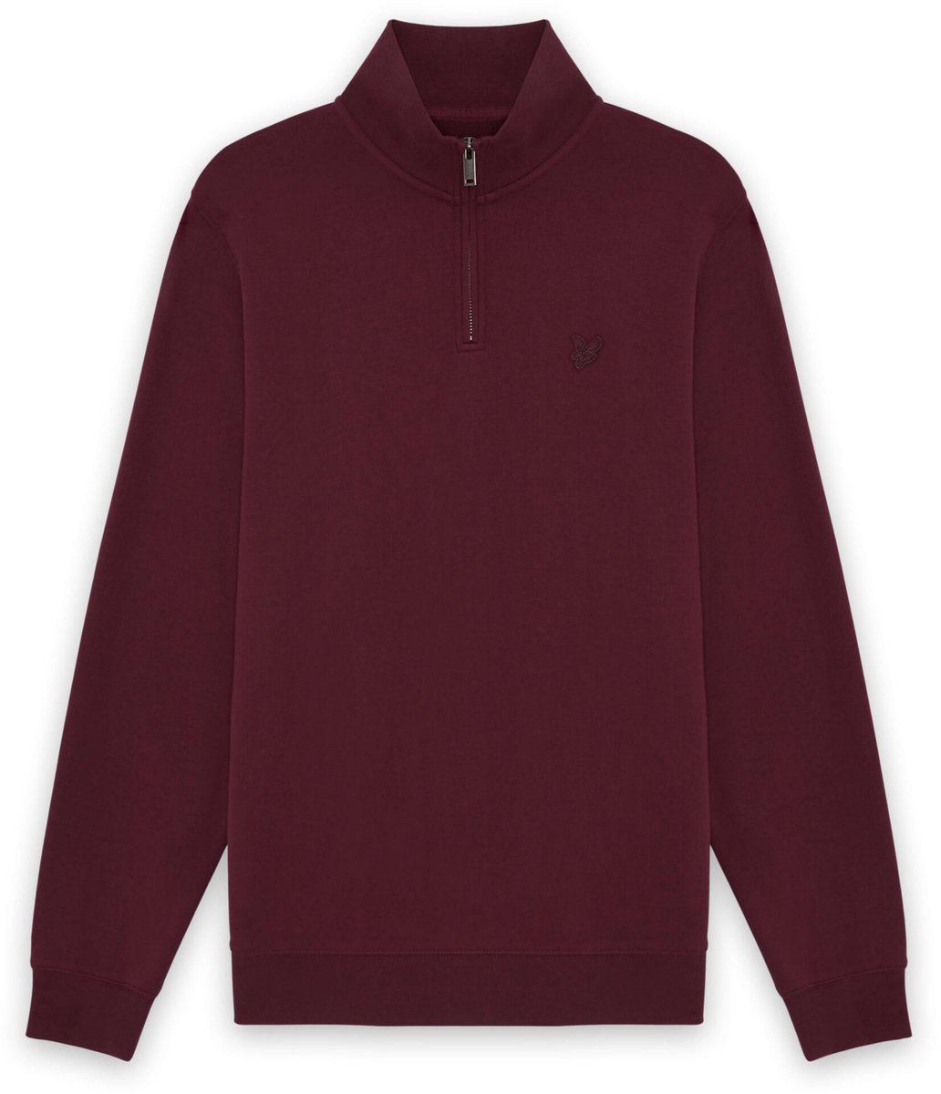 Lyle & Scott Superfine Quarter Zip Sweatshirt Truien & Vesten Heren - Sweater - Hoodie - Vest- Bordeaux - Maat XXL