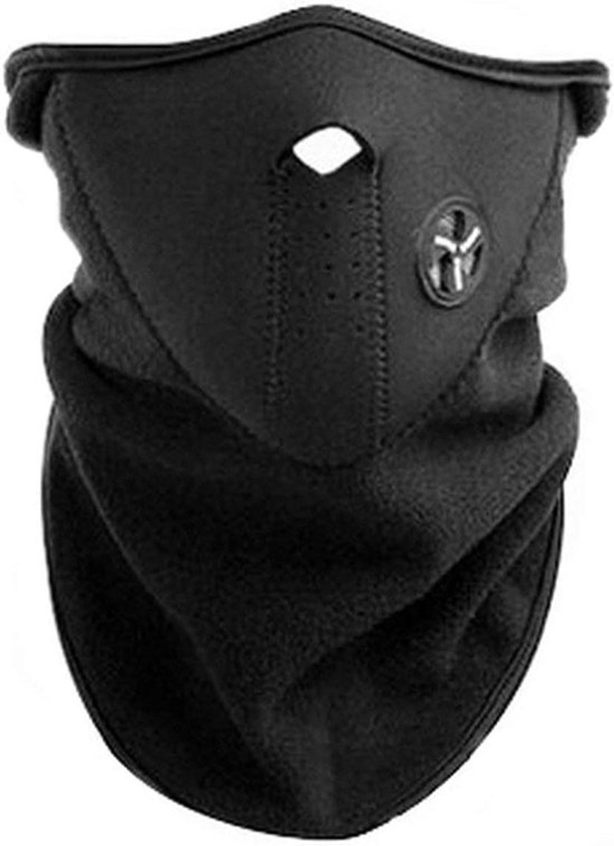 Allecto Plus Halfgelaatsmasker neopreen en fleece nekwarmer voor sport fietsen Any
