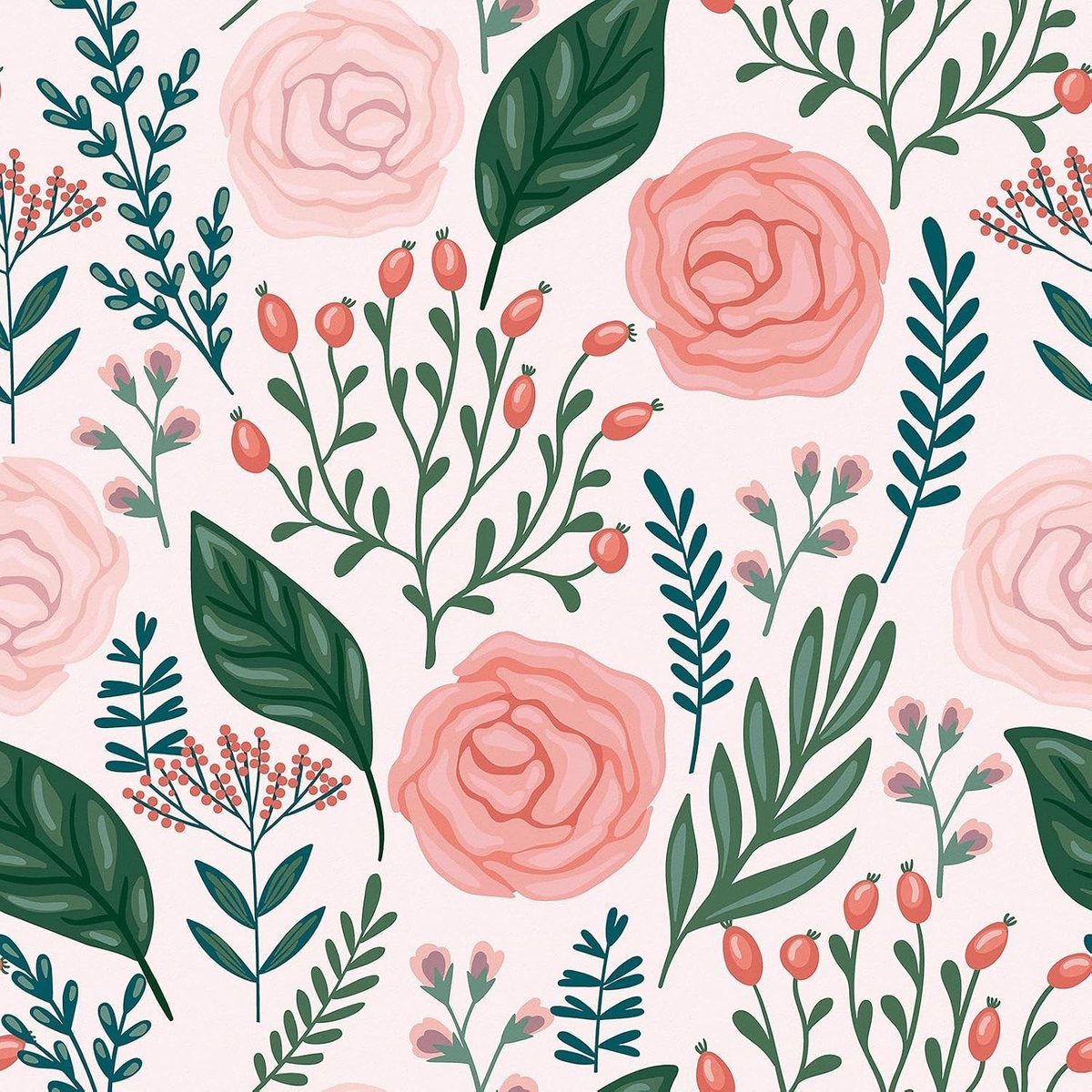 Bloemenbehang Roze Zelfklevend Folie voor Kinderkamer en Slaapkamer - 260 cm x 44,5 cm - Creatieve Behangideeën voor Keukenkasten en Meubels