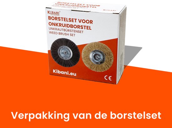 Kibani Borstelset voor Accu Onkruidborstel 21V - Stalen en Nylon Borstel - 2 Stuks - Vervangingsborstels - Voegenborstel - Onkruidverwijderaar — afbeelding 2