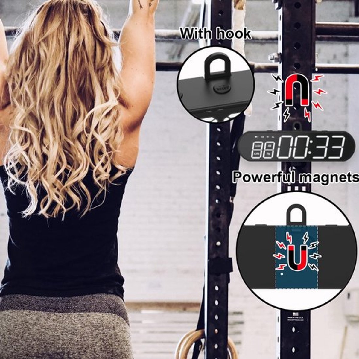 Allecto - Draagbare Sportschooltimer - Intervaltimer voor Training - Compact en