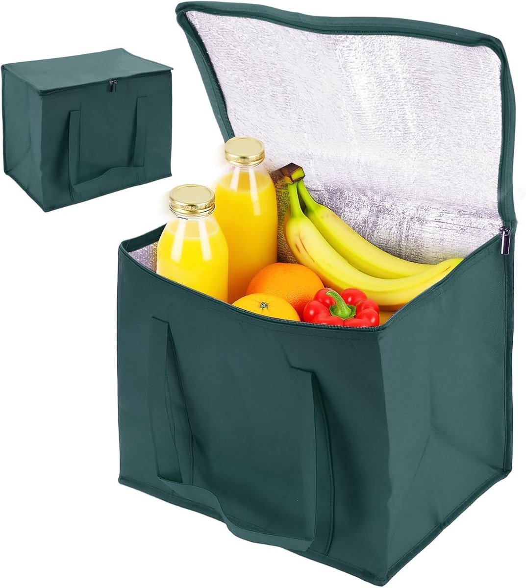 Set van 2 Isolatie Tassen voor Voedselbezorging - 30 Liter Koeltassen voor Winkelen, Kamperen en Picknicks