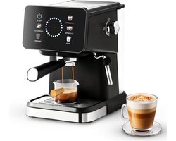 Espressomachine Halfautomatisch - EU Stekkertype - 1050 W Vermogen - 1,5 Liter Watertank - Zwart - Voor Koffie En Cappuccino