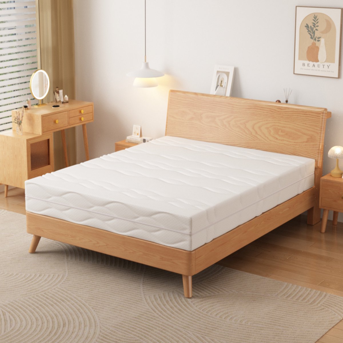 MODFU - Matras - Pocketvering - 7 Zones - Stevig - 20 Cm - 90 X 200 Cm