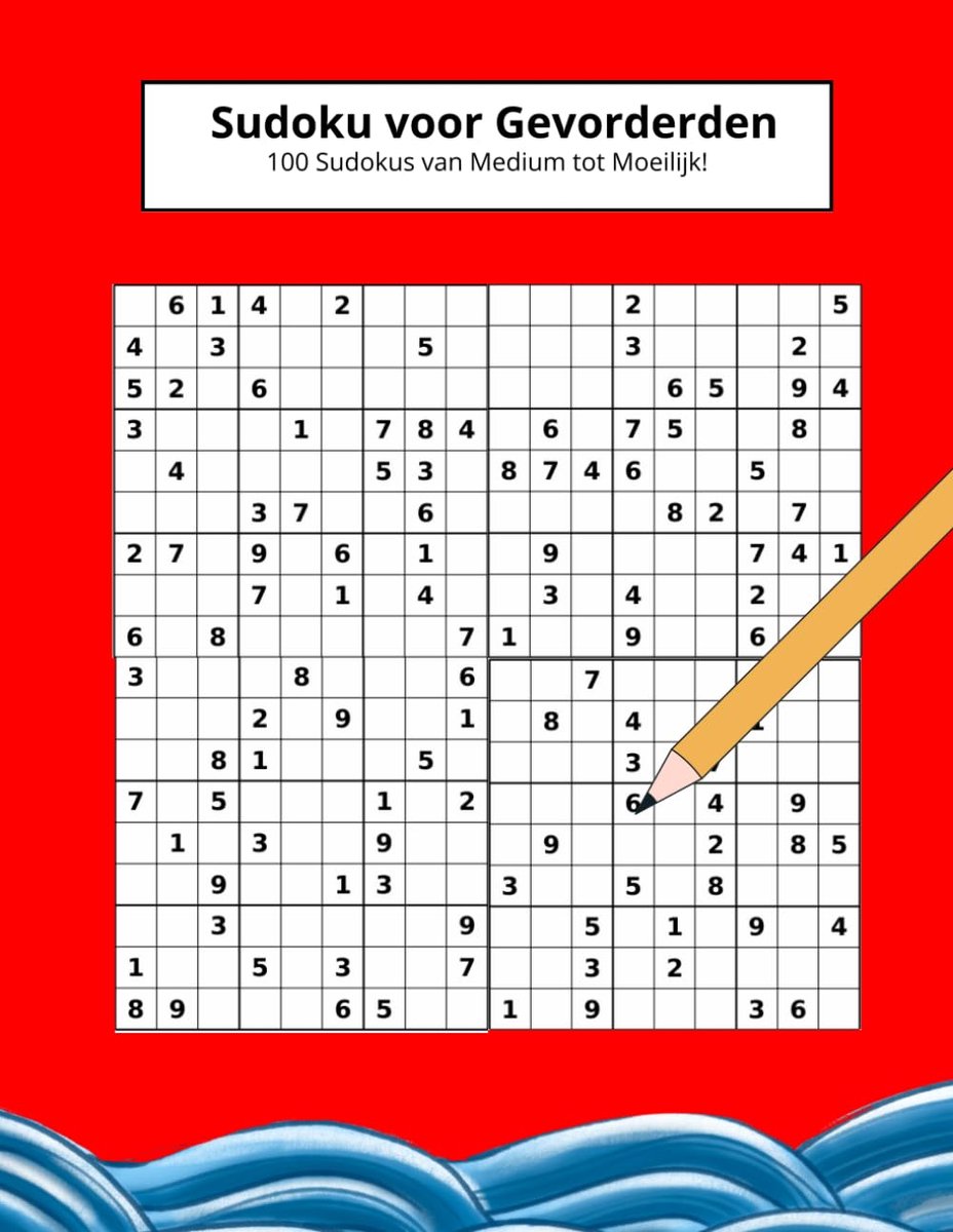 Sudoku voor Gevorderden: 100 uitdagende Sudoku puzzels voor volwassenen van medium tot moeilijk - ShopVlot