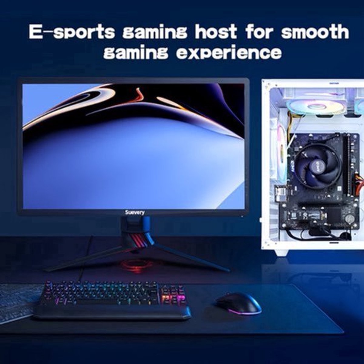 Gaming PC – Highperformance Pc – Gaming Computer – Compact Desktop – Moderne Desktop – AMD Ryzen 5 5600GT Processor – 16GB DDR4 RAM & 1000GB NVMe SSD