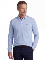 NZA Longsleeve Polo Hamton Piqué Blauw - Maat XL - Heren