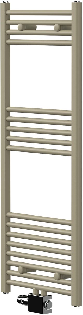 LuxeBath | Handdoekradiator met universele kraan 500x1200 mm Beige badkamerradiator met centrale aansluiting Handdoekdroger Handdoekhouder voor de badkamer
