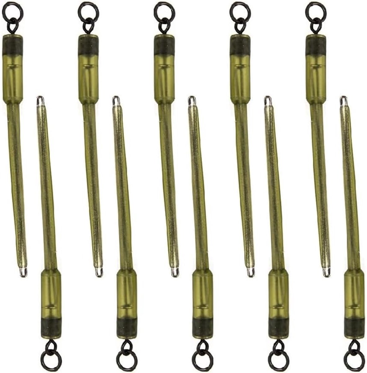 10 Stuks Karpers Vistuig Swivels PVA Tube Tassen Stelen Verbindingen voor Karpers Vissen Accessoires en Aas Hengelsport Tackle