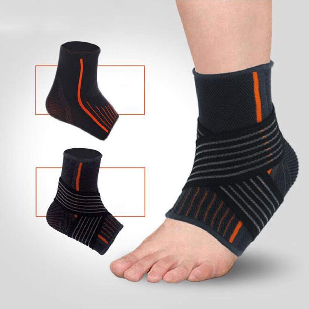 Verstelbare Elastische Rubberen Enkelband voor Sport en Fitness - Bescherming en Comfort (Maat: S)