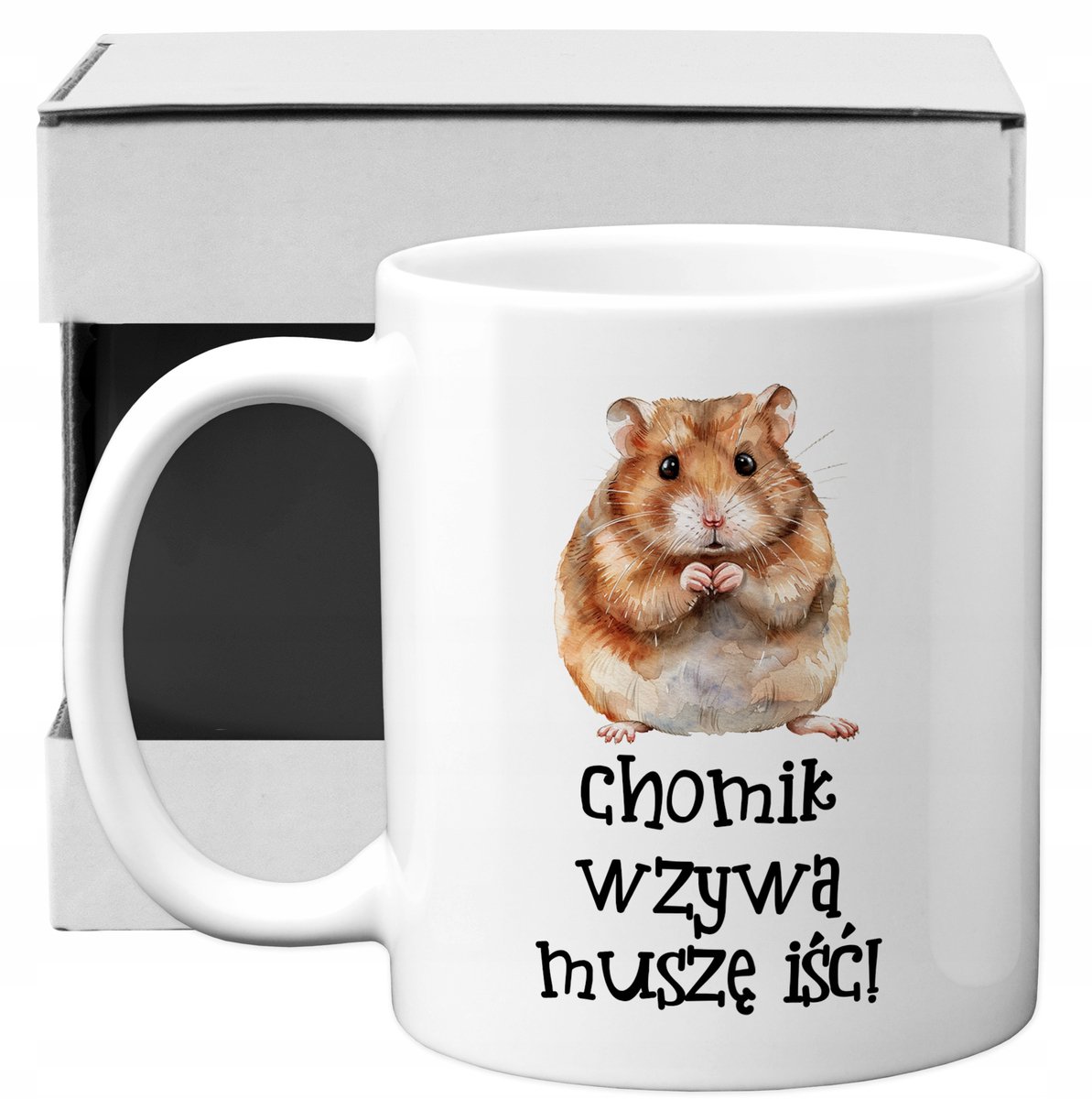 Grappige Hamster Mok - "Hamster Roept, Ik Moet Gaan" - 330ml