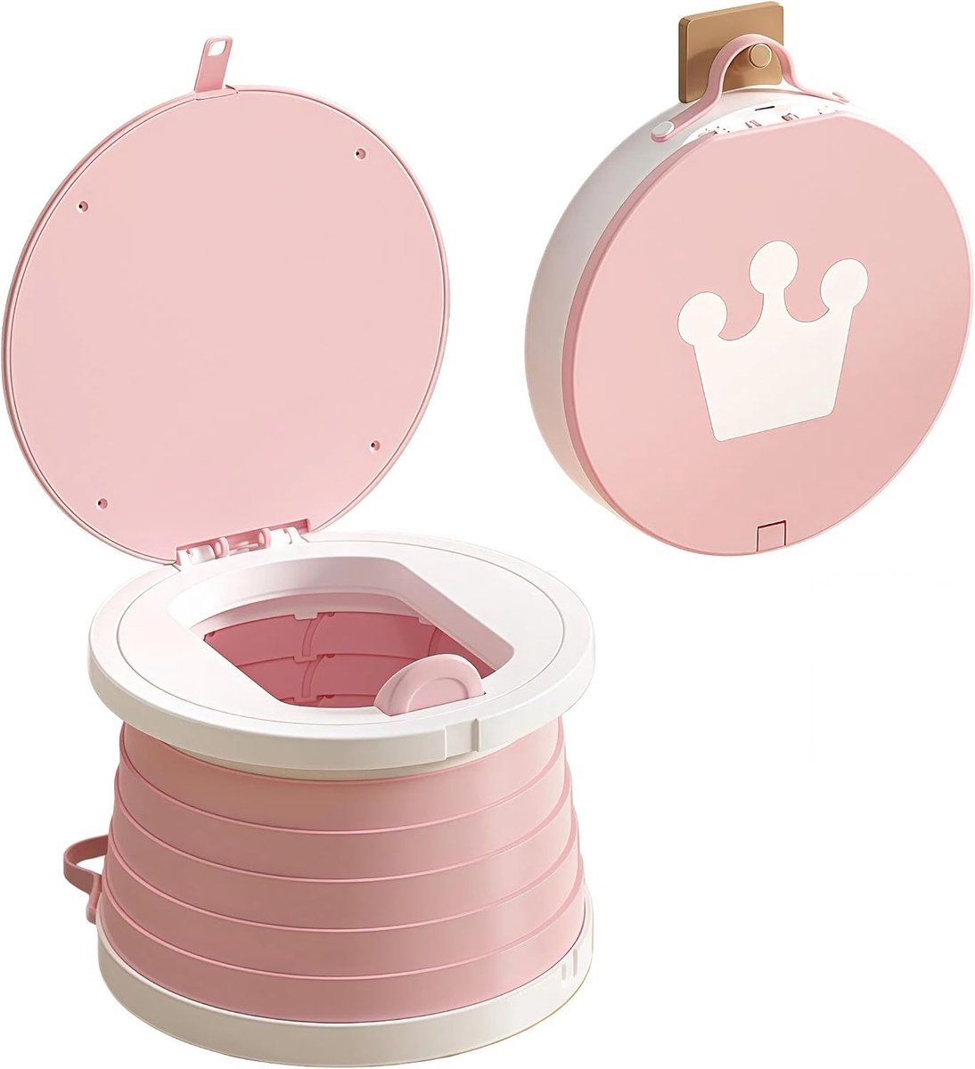 Opvouwbaar potje - Wit - 24 x 17 cm - Niet-toxisch ABS - Voor kinderen van 1-3 jaar