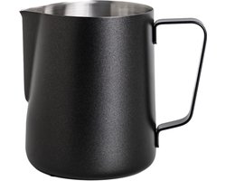 Melkkannetje Opschuim - 550ml - Essentials – Zwart – RVS – Melkopschuimkan – Melkkan – Espressomachine - Barista Essentials