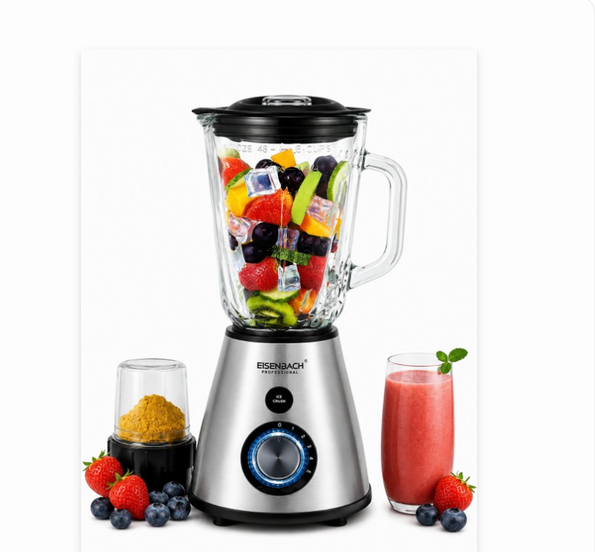 Eisenbach elektrische Blender Met Draagbare Smoothie-Beker 1.5L-800W