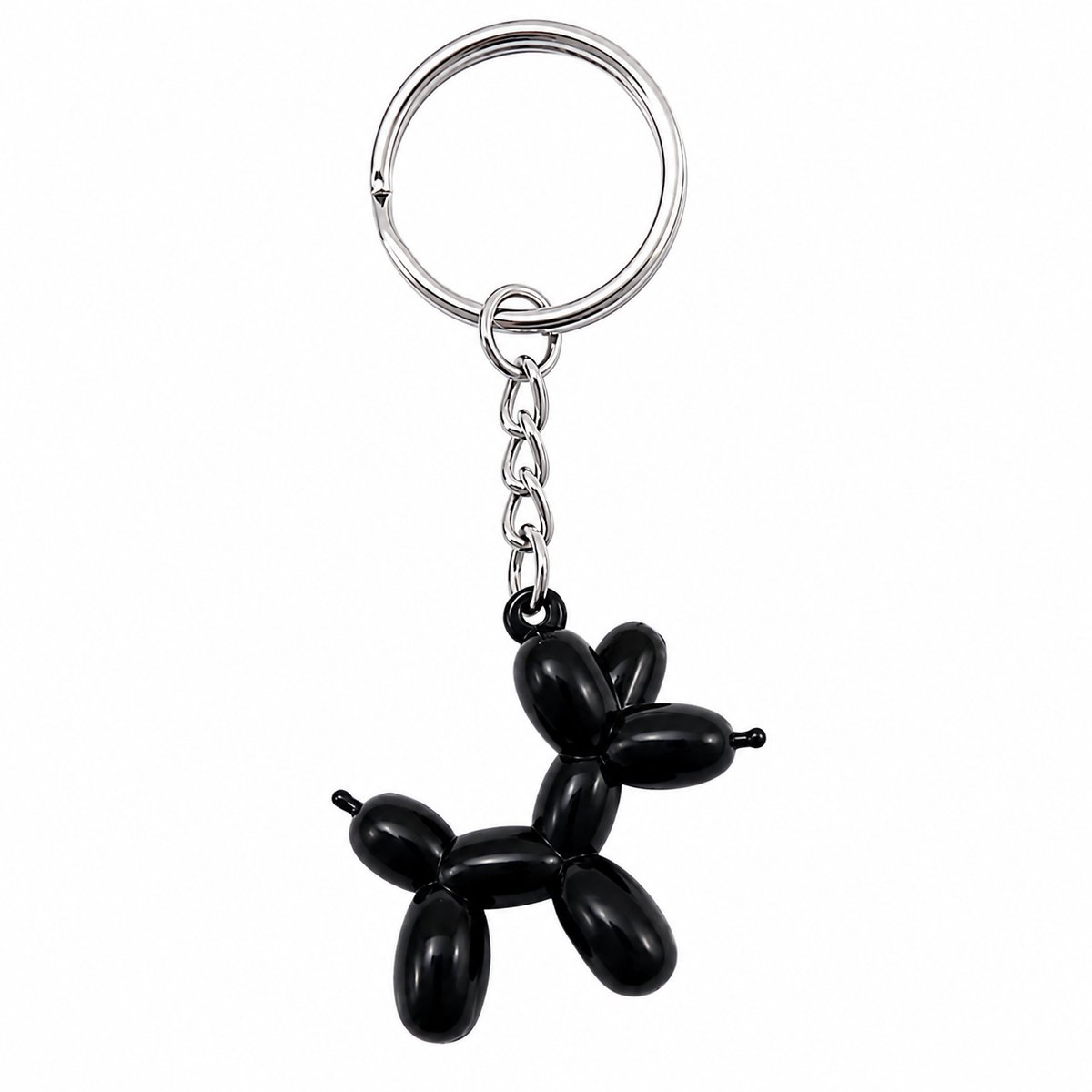 Ballonhond Sleutelhanger – Zwart – Hars Ballon Hond Sleutelhanger – Tas hanger – Leuk Cadeau – Honden Liefhebber