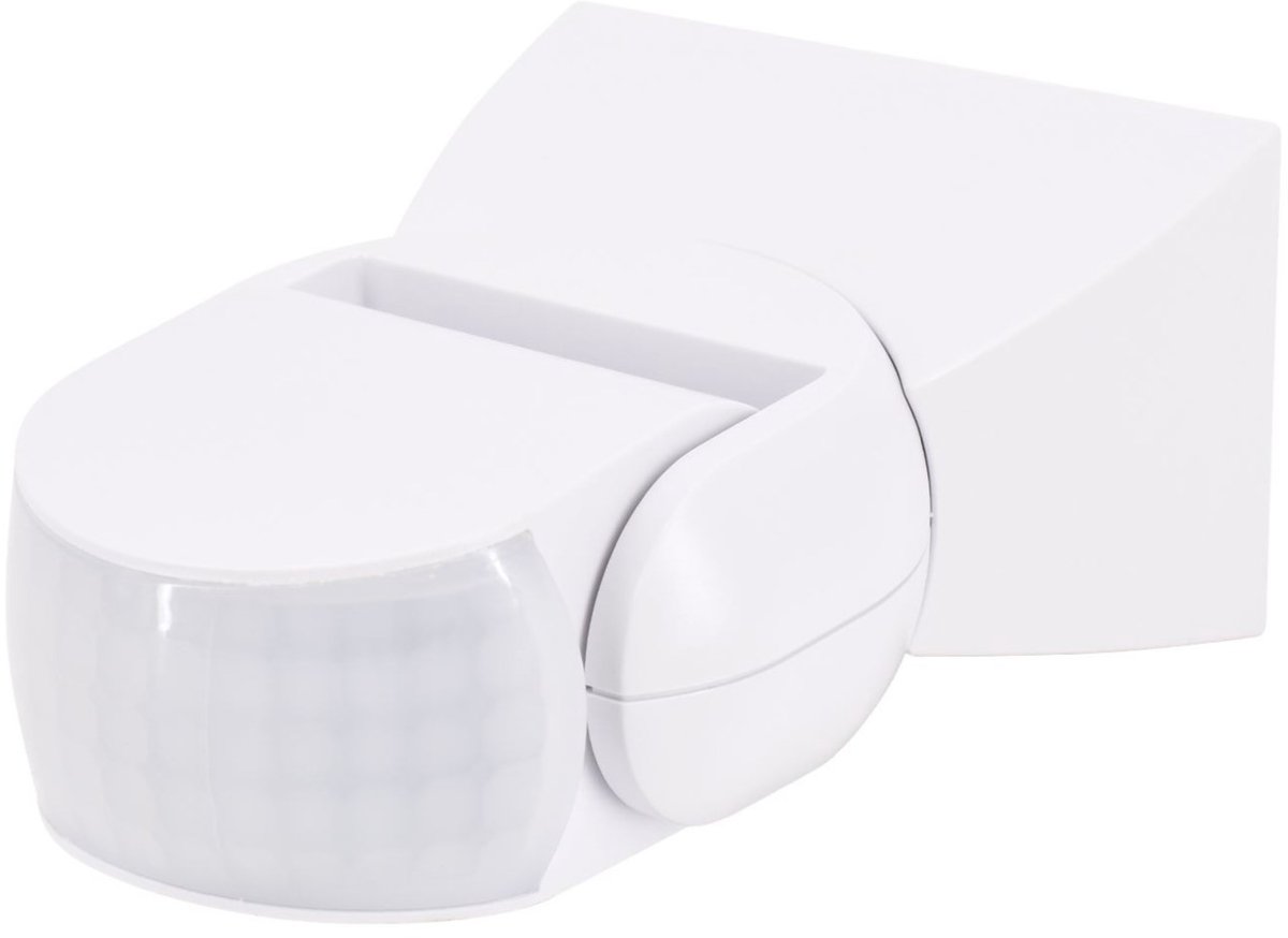 BEMKO Bewegingsmelder PIR - 1200W Bewegingssensor - Voor buiten IP44 - 180° Detectie - Max. 12 M - Wit