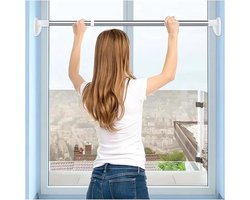 1 stuk - Uitschuifbare waslijn - Geen boren nodig - Verdikt roestvrij staal - Uitschuifbare waslijn voor balkon - Douchegordijnstang - Gordijnstang - Kledingstang - Kledinghanger - Buisdiameter 25 mm - Lengte 50-80 cm