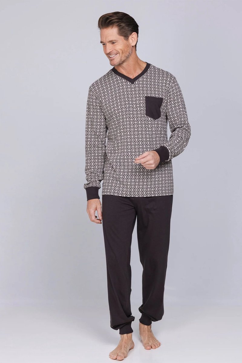 Pastunette - Urban Essence - Pyjama - Katoen - Beige/Bruin - Maat M