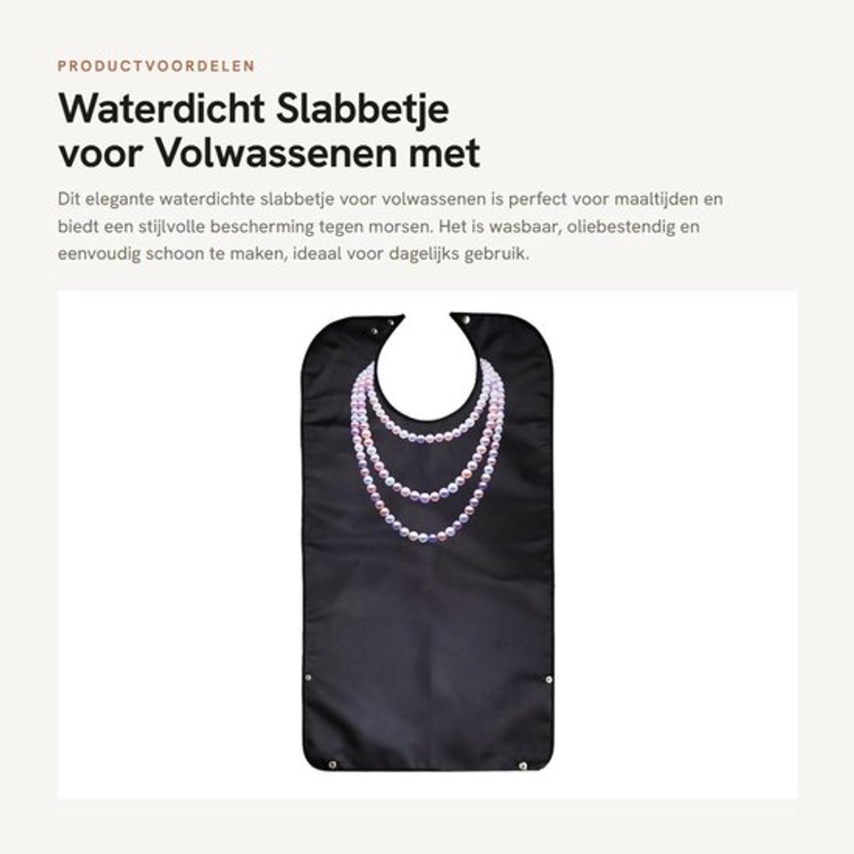 Dailygoods- Slabbetje Waterdicht - Slabbetje Volwassenen - Eetschort voor Dames