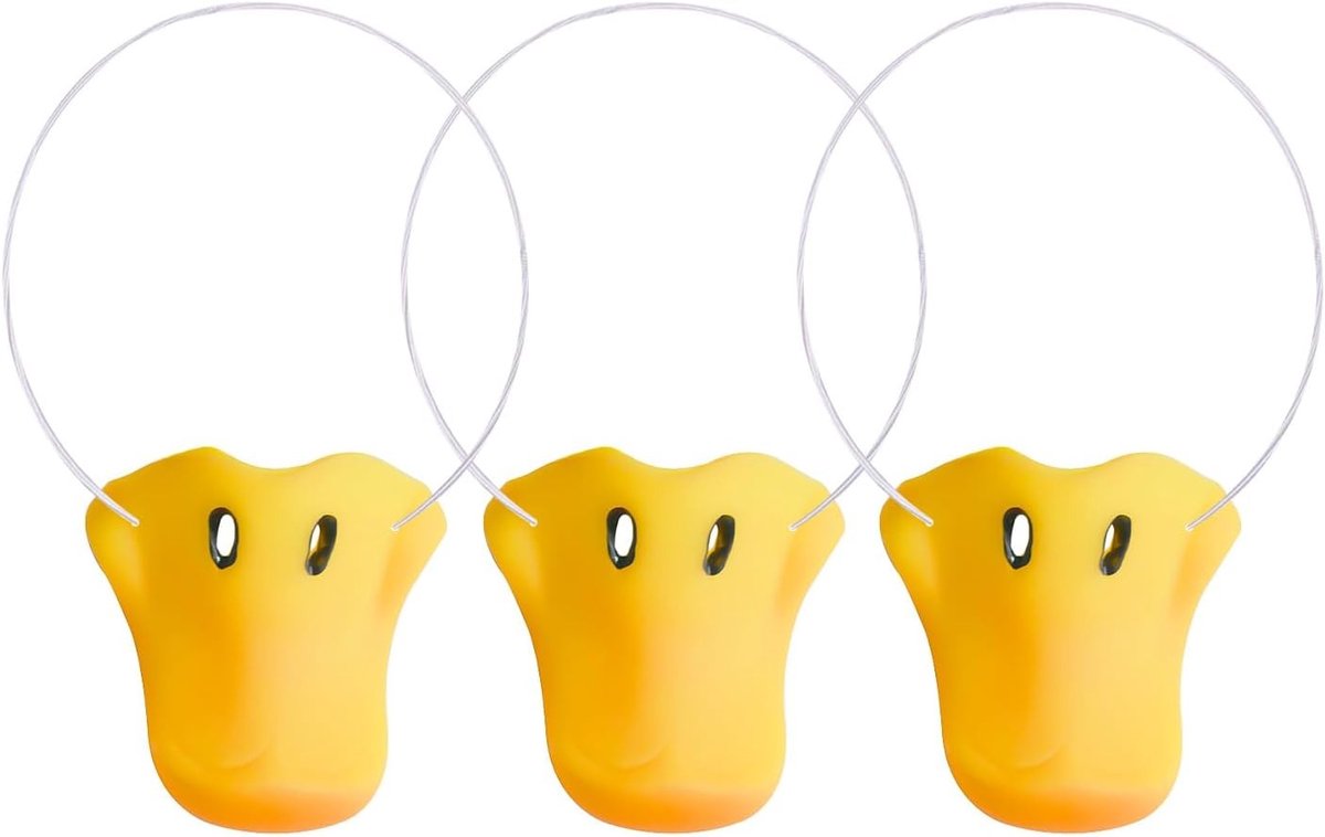 Grappige Eend Maskers Set van 3 voor Feestjes, Verkleedpartijen en Theatrale Shows (Geel)