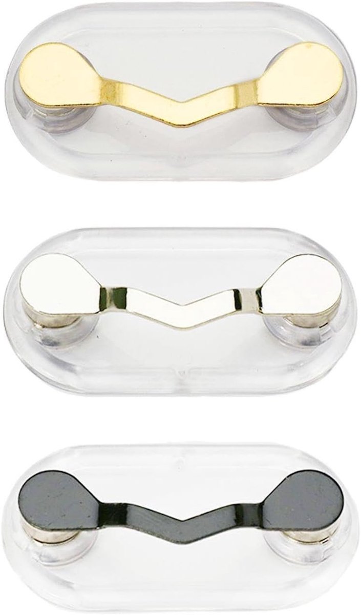Draagbare magnetische brillenclip met 3 stuks, creatieve brillenhouder en ID-kaarthouder voor dagelijks gebruik