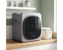 COVREO Wasdroger met smart modus en 6 tijdstanden – 48x40x56 cm – Luchtafvoerdroger met RVS trommel – voor 4 kg was – Zilver