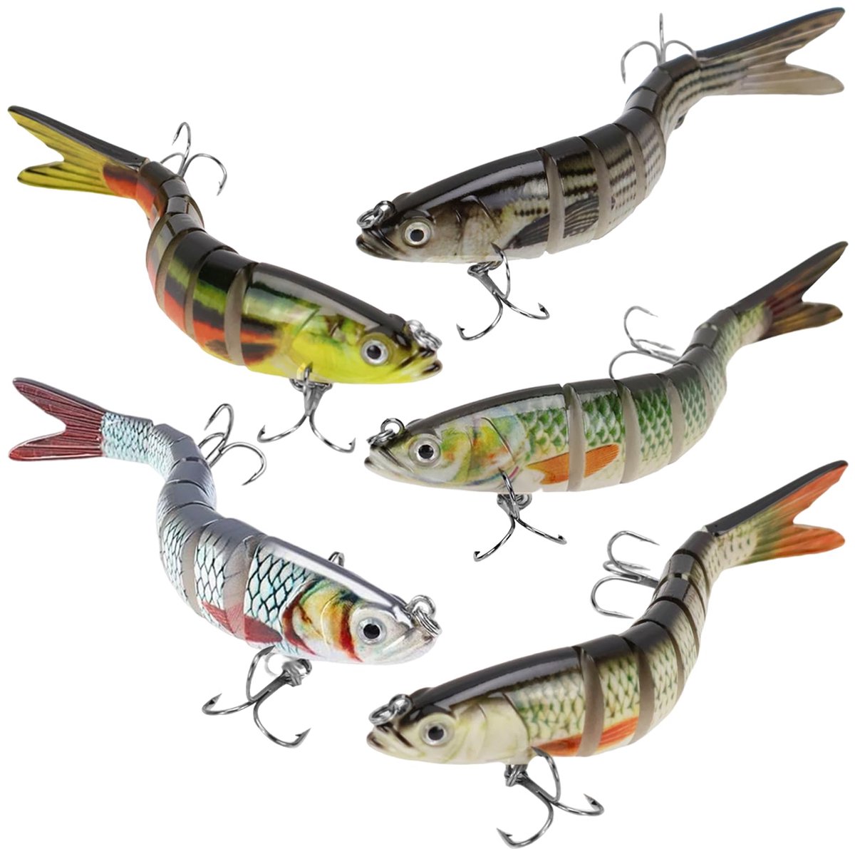 Wobbler Swimbait Jerkbait Kunstaas Set - Voor Roofvissen zoals Snoek, Baars, Snoekbaars, Forel en Vlagzalm - Vissen