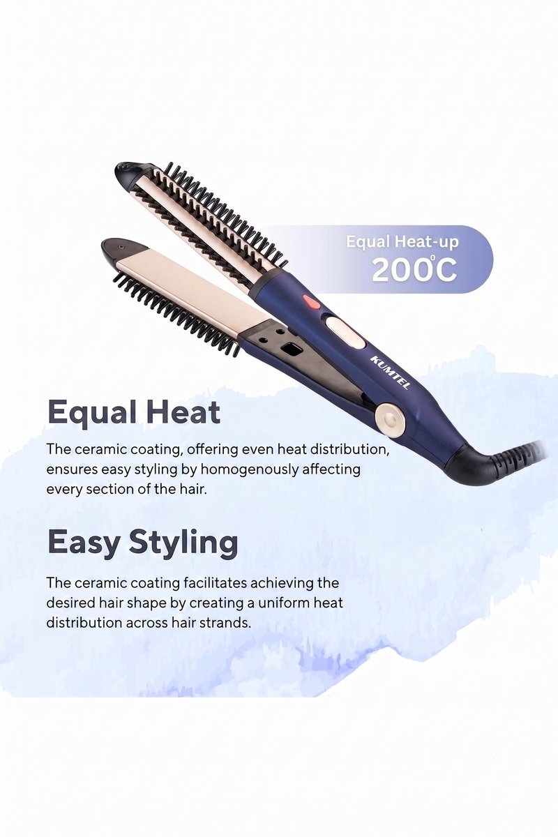 Asir - Haarstyler - Marineblauw - 329,7 x 47 x 45,6 cm
