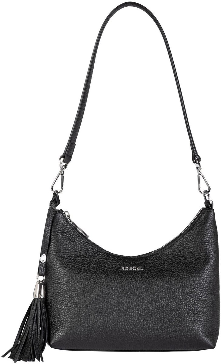 ROECKL Leren schoudertas Diana Elk Shoulder Bag Black zwart