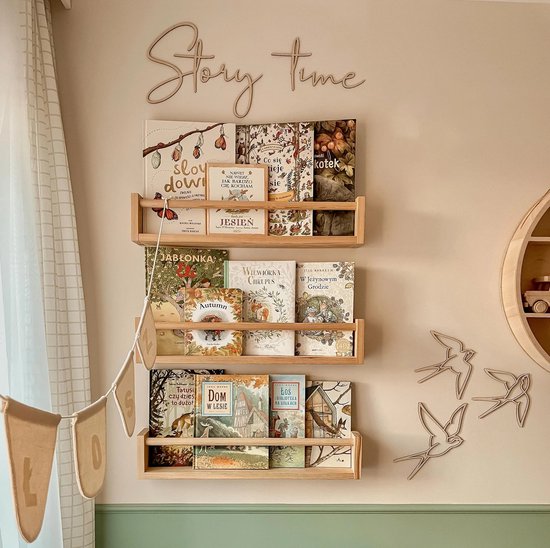 Wooden Wonder Crafts - Wanddecoratie kinderkamer - Story time - Hout — afbeelding 2