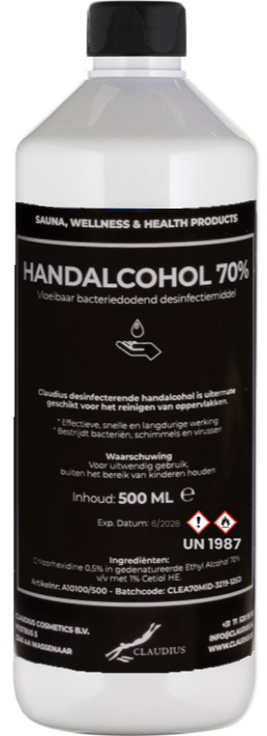 Handalcohol spray 70% - 500 ml met dop