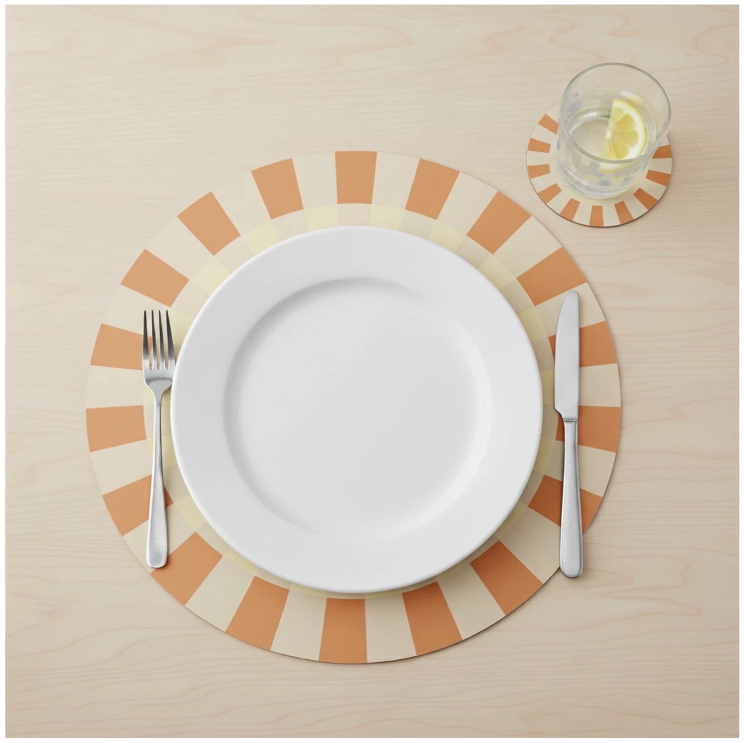 Vacavaliente Soleil placemat rond 36cm mustard