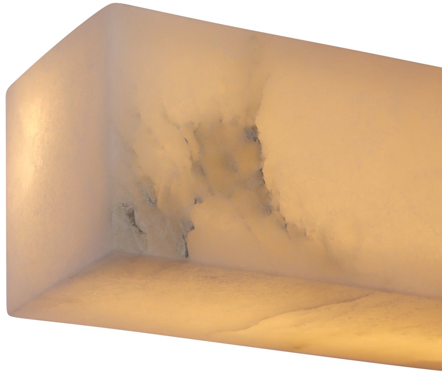 Atmooz Yela Hanglamp – 110 x 6 x H145 cm – Alabaster en antique brass – Sfeervolle verlichting – Hanglamp woonkamer
