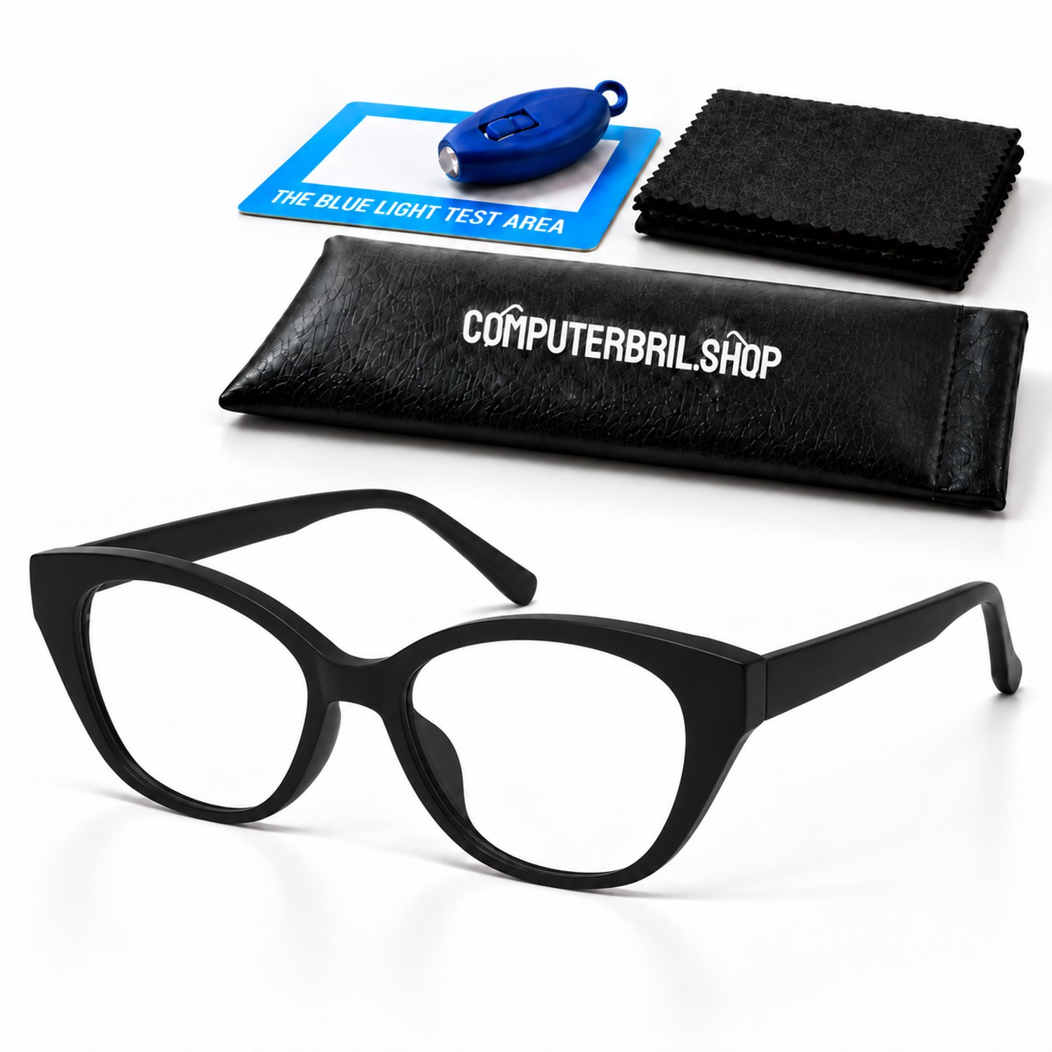 computerbril.shop® Beeldschermbril | CLARC | Zwart | Blue Filter Glasses | Anti Blauw Licht Bril Zonder Sterkte 0.00