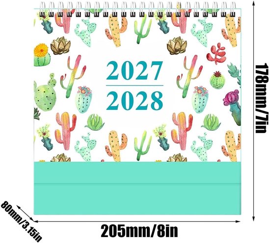 Bureaukalender 2027–2028 – Planner voor 18 maanden – Geschikt voor studenten, docenten en iedereen – Ideaal voor verjaardagen, als cadeau, voor op kantoor of thuis – Stijl B — cadeau in Kalenders & Planners - foto 2